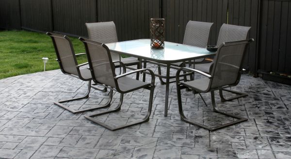 Backyard Concrete Stamping in Folsom